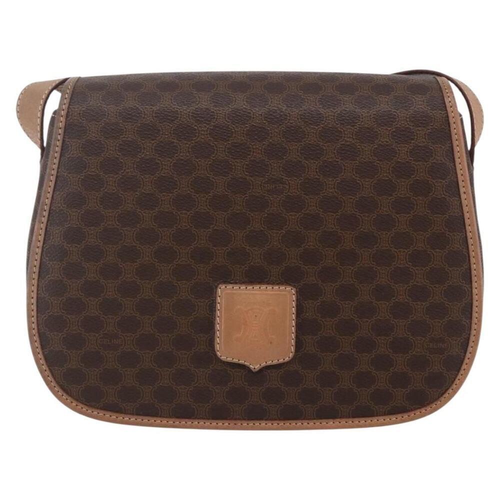Celine Macadam Shoulder Bag Brown